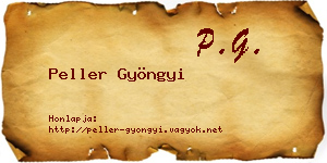 Peller Gyöngyi névjegykártya